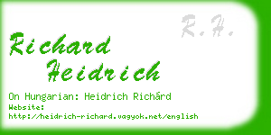 richard heidrich business card