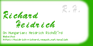 richard heidrich business card